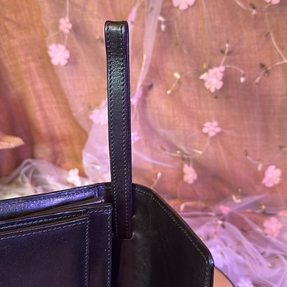 BALLY Vintage Black Leather Combination Lock Clutch - Picture 9 of 14